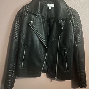 Topshop faux leather jacket size UK4, US 0. like new. Fits XS. Petite. Girls S.